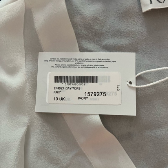 NWT Raey Silk Day Top V-Neck Blouse - Picture 10 of 10